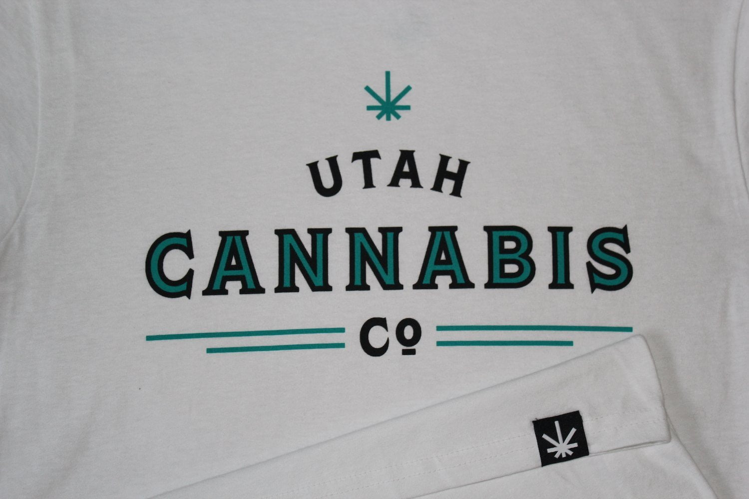 Utah Cannabis Co. T Shirt - White & Blue T Shirts Utah Cannabis Company