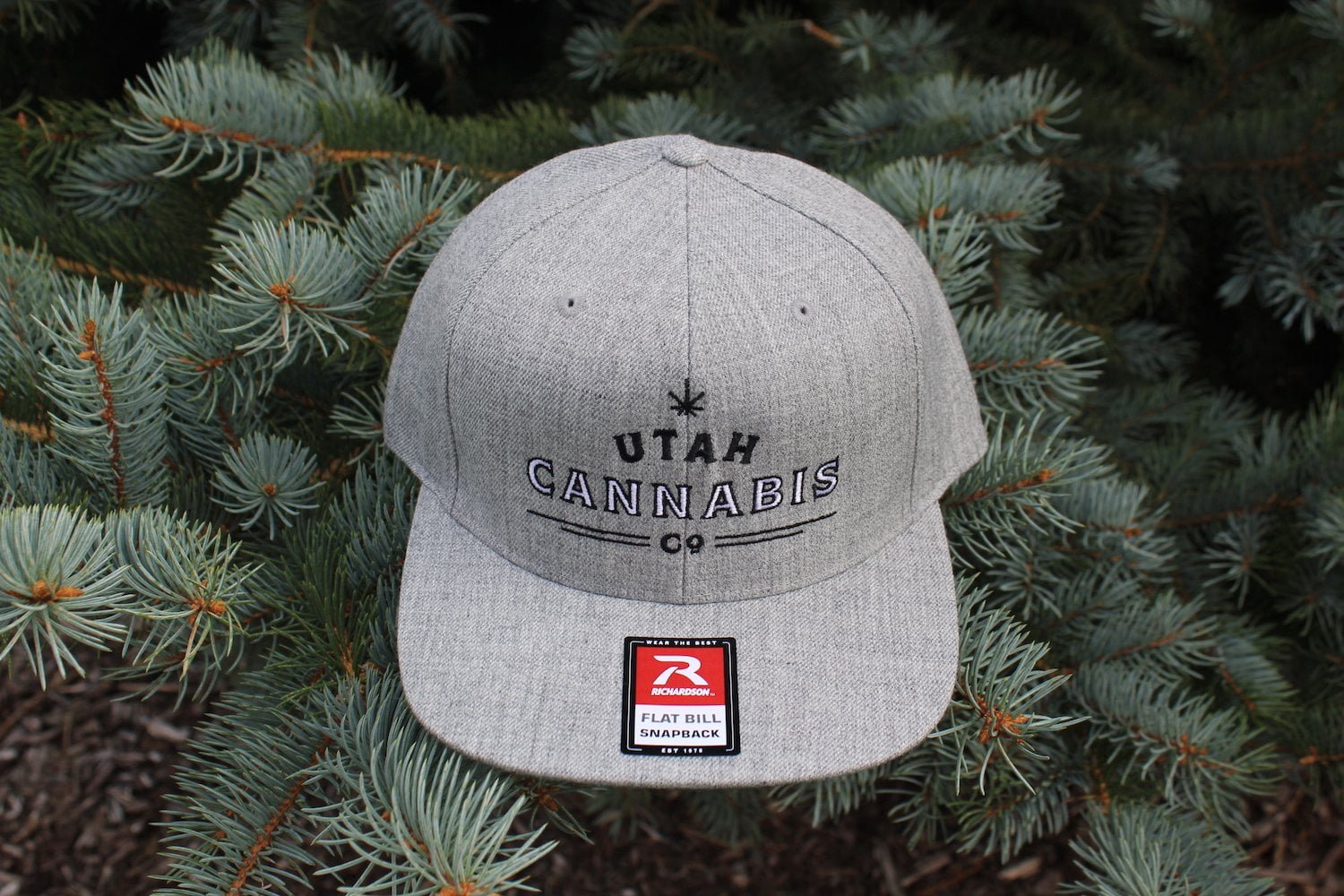 Utah Cannabis Co. Snapback Hat - Grey Hats Utah Cannabis Company