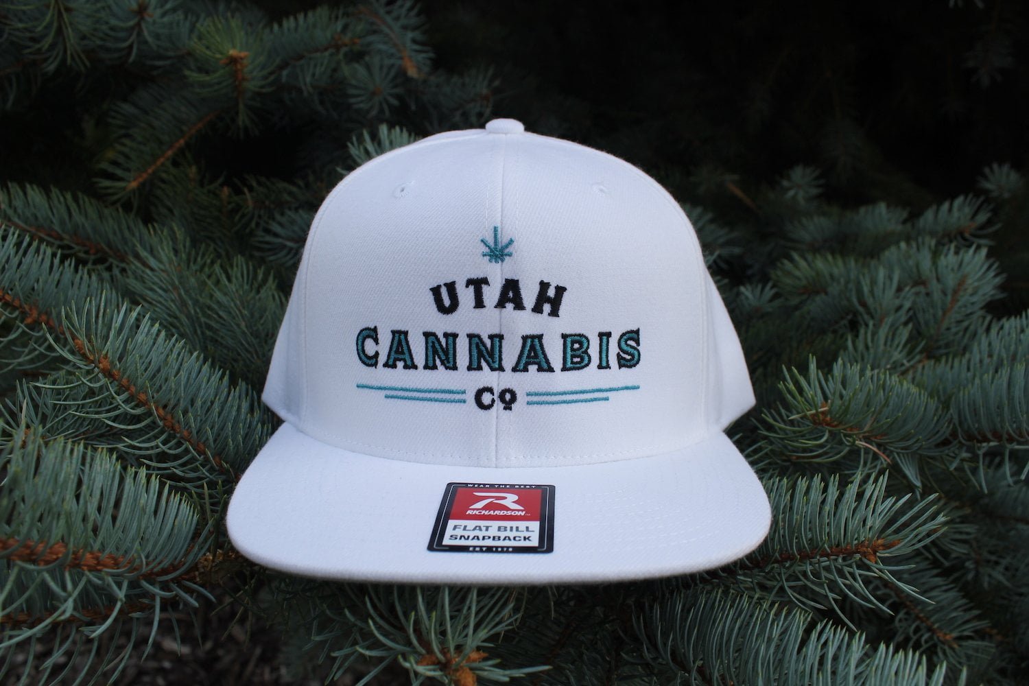 Utah Cannabis Co. Snapback Hat - White Hats Utah Cannabis Company