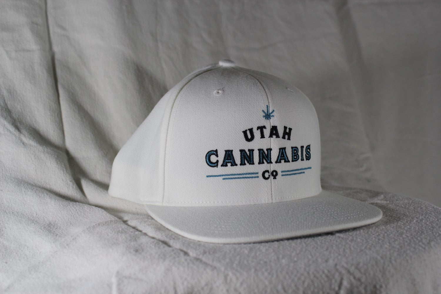 Utah Cannabis Co. Snapback Hat - White Hats Utah Cannabis Company