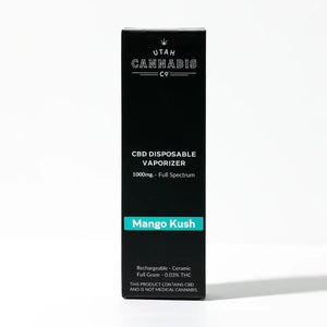 CBD Disposable Vape - 1000mg - Mango Kush CBD Disposable Vapes Utah Cannabis Company