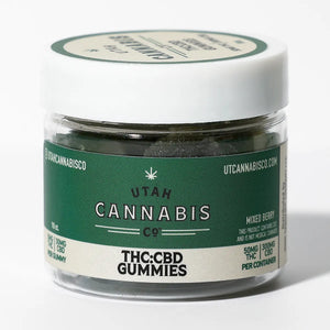 CBD-THC Gummies - Mixed Berry 10 Pack – 300mg CBD | 50mg THC CBD Gummies Utah Cannabis Company