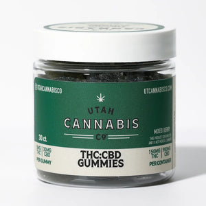 CBD-THC Gummies - Mixed Berry 30 Pack – 900mg CBD | 150mg THC CBD Gummies Utah Cannabis Company