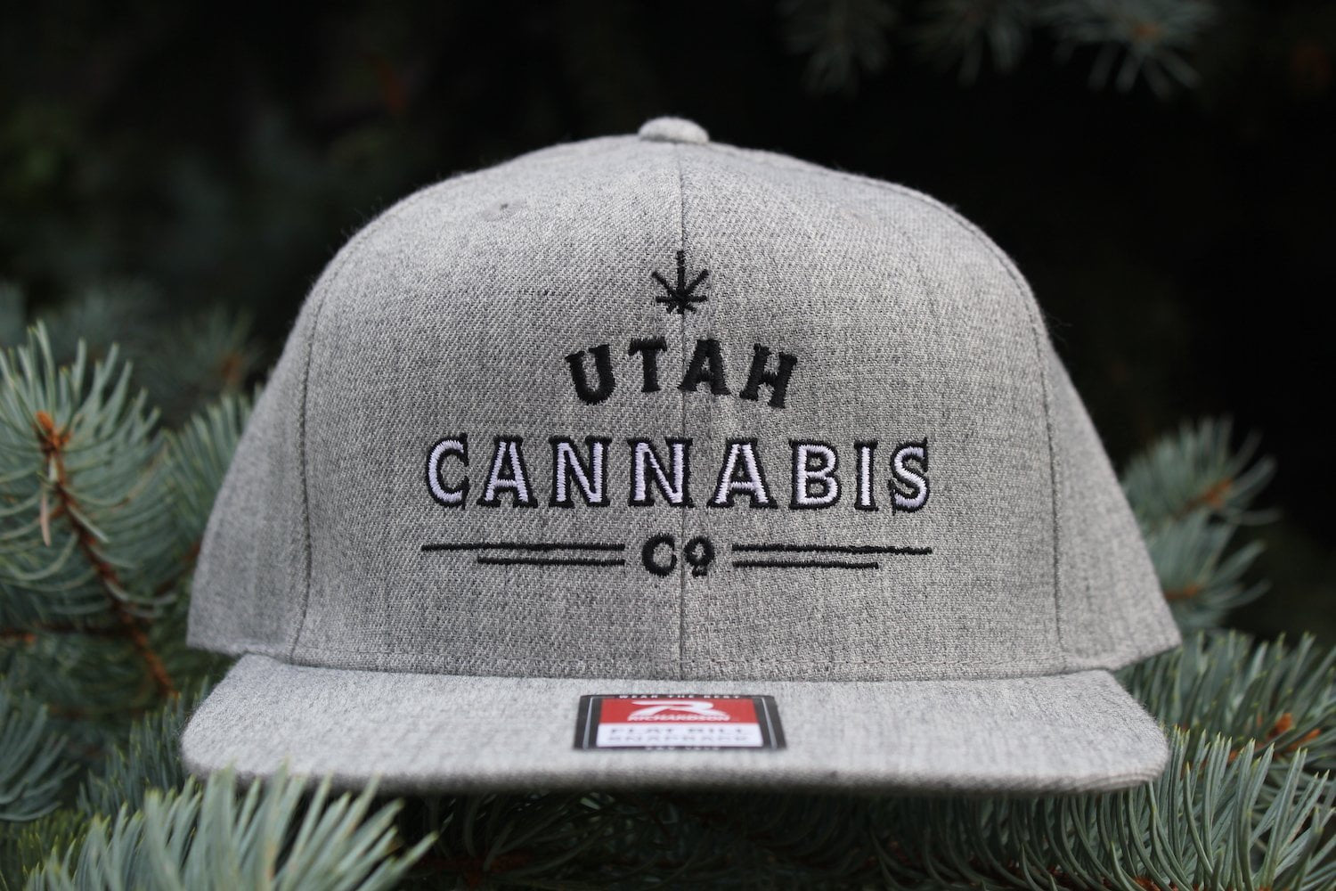 Utah Cannabis Co. Snapback Hat - Grey Hats Utah Cannabis Company