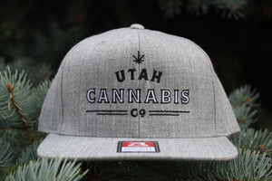 Utah Cannabis Co. Snapback Hat - Grey Hats Utah Cannabis Company