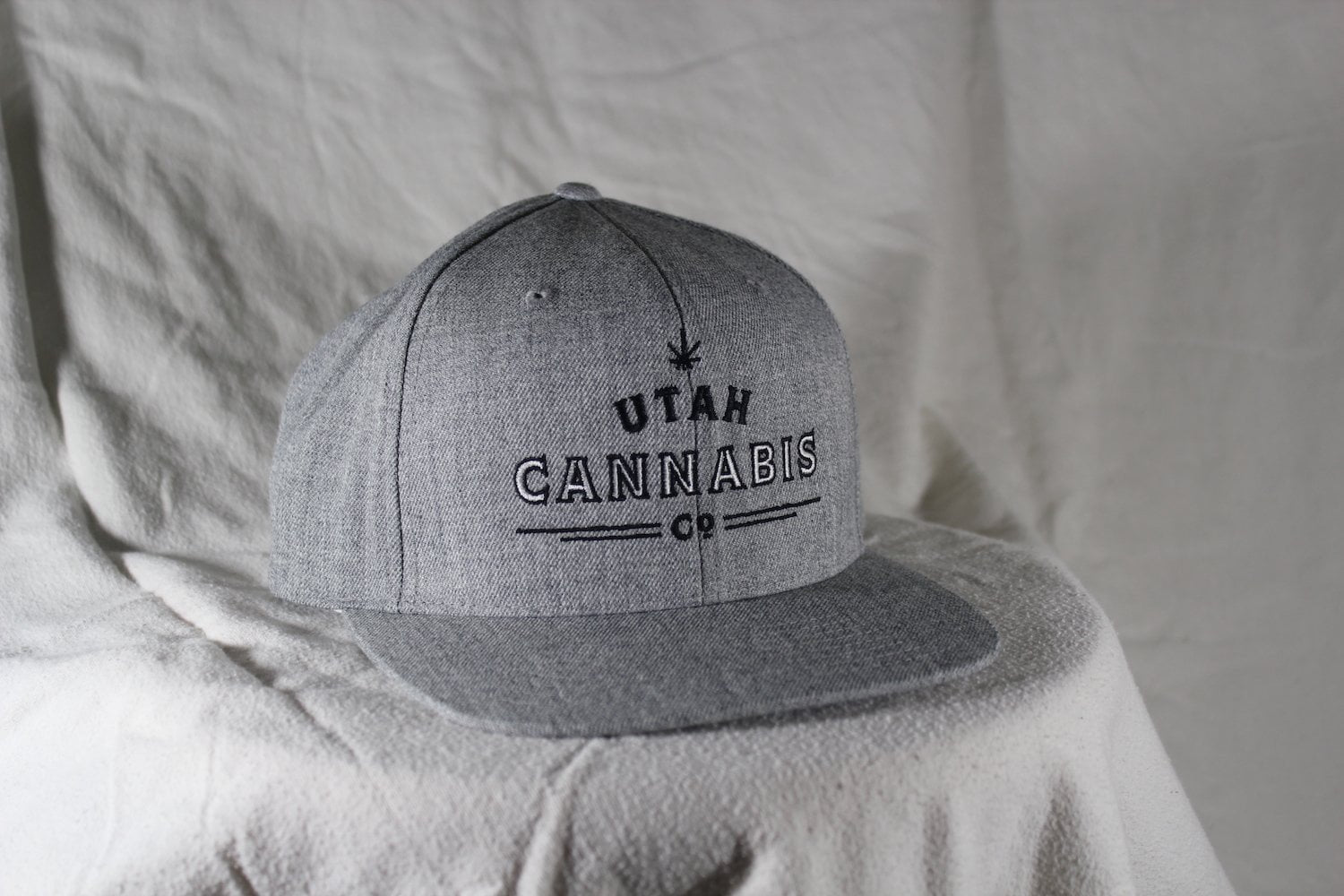 Utah Cannabis Co. Snapback Hat - Grey Hats Utah Cannabis Company