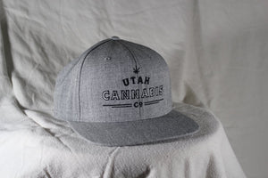 Utah Cannabis Co. Snapback Hat - Grey Hats Utah Cannabis Company