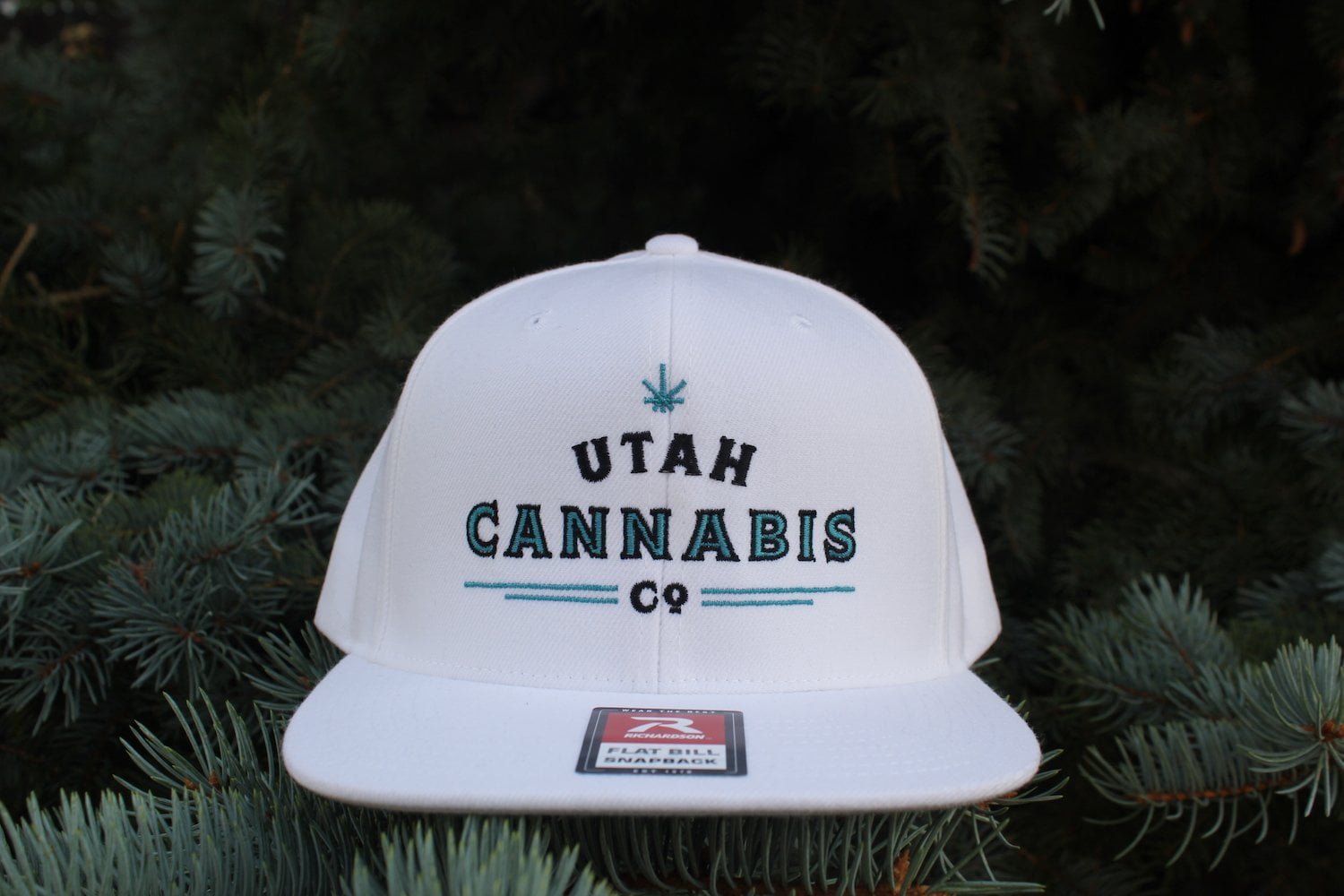 Utah Cannabis Co. Snapback Hat - White Hats Utah Cannabis Company