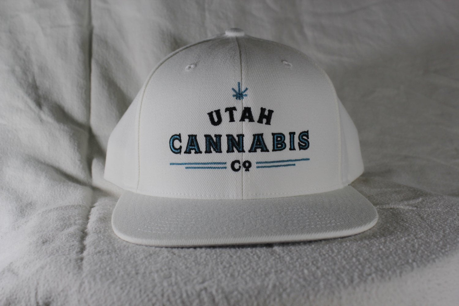 Utah Cannabis Co. Snapback Hat - White Hats Utah Cannabis Company